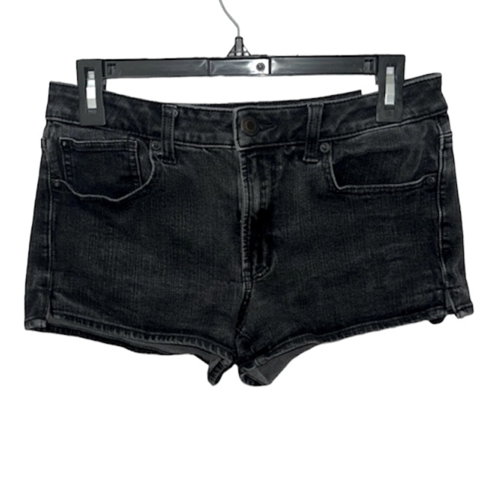 American Eagle Black High-Rise Shortie Shorts